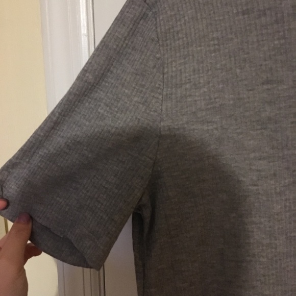 H&M | High Neckline “Stay Positive” Grey Dress. - Picture 3 of 5